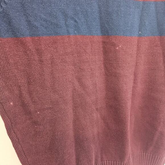Izod Sweater Mens Size XXL Knit Burgundy Pullover Cotton Soft Natural Stretch - Picture 6 of 9